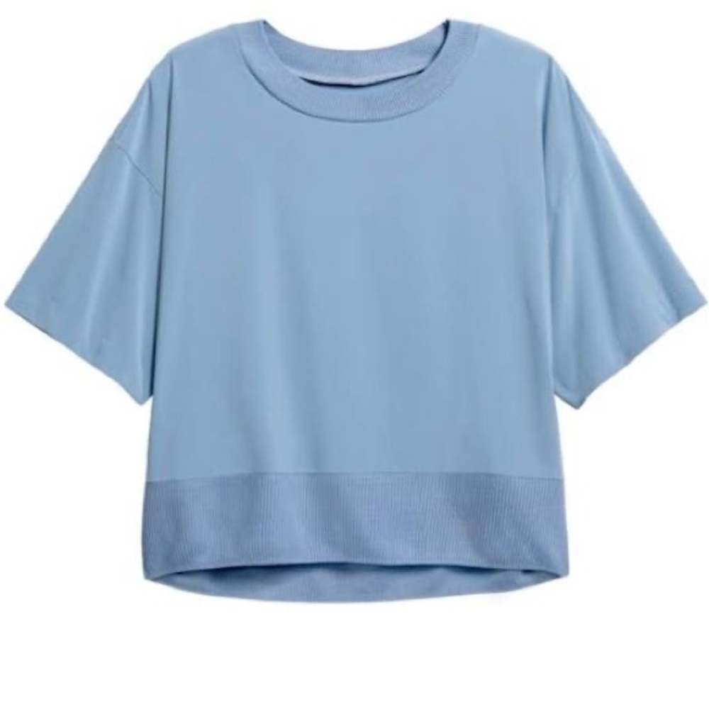 Athleta Light Blue Zephyr Crop Top